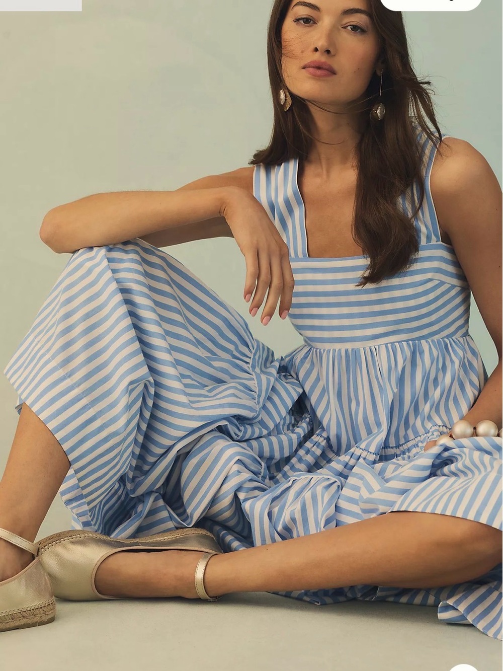 Anthropologie The Helena Square-Neck Babydol Dress | Anthropologie size L - Picture 3 of 8